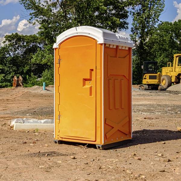 how often are the portable restrooms cleaned and serviced during a rental period in Houstonia Missouri